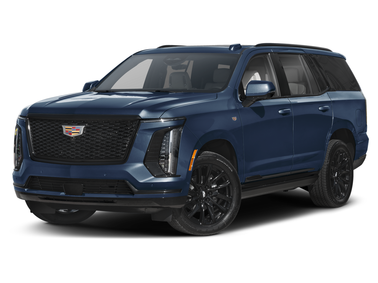 2026 Cadillac Escalade Platinum Sport in Argent Silver Metallic — front three-quarter view