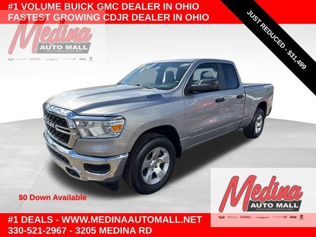 2023 RAM 1500 Big Horn in Silver — front three-quarter view