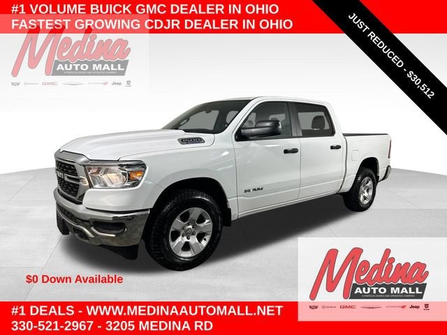 2023 RAM 1500 Big Horn in Bright White Clearcoat — front three-quarter view