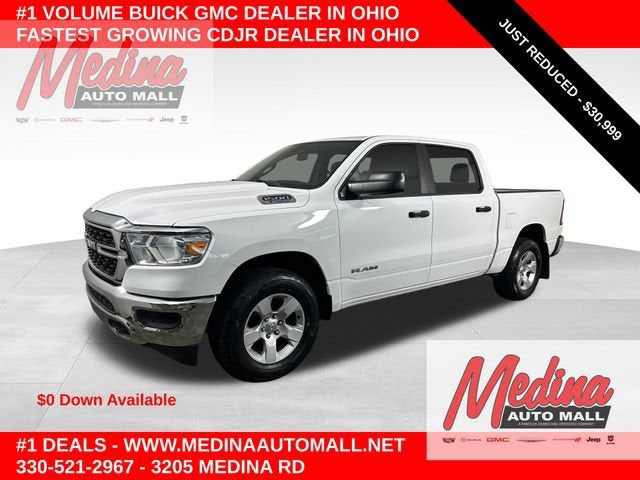 2023 RAM 1500 Big Horn in Bright White Clearcoat — front three-quarter view