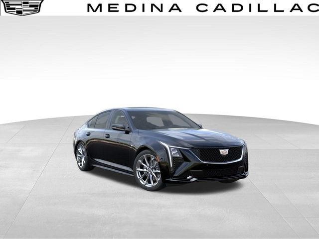 2026 Cadillac CT5 Sport in Black Raven — front three-quarter view