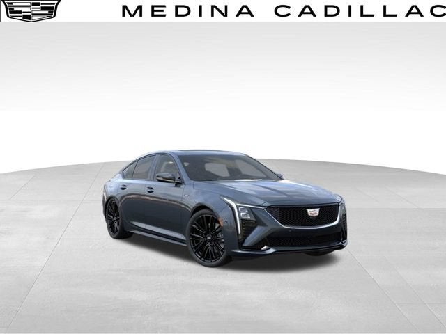 2026 Cadillac CT5-V V-Series in Deep Space Metallic — front three-quarter view