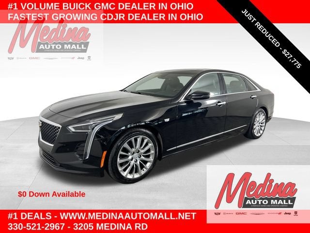2019 Cadillac CT6 Luxury AWD in Black Raven — front three-quarter view