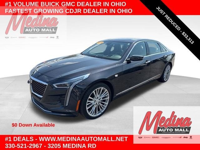 2020 Cadillac CT6 Premium Luxury in Manhattan Noir Metallic — front three-quarter view