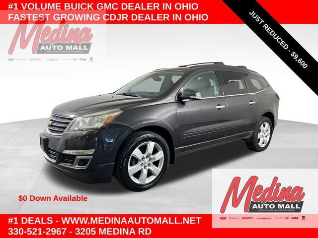 2017 Chevrolet Traverse LT in Tungsten Metallic — front three-quarter view