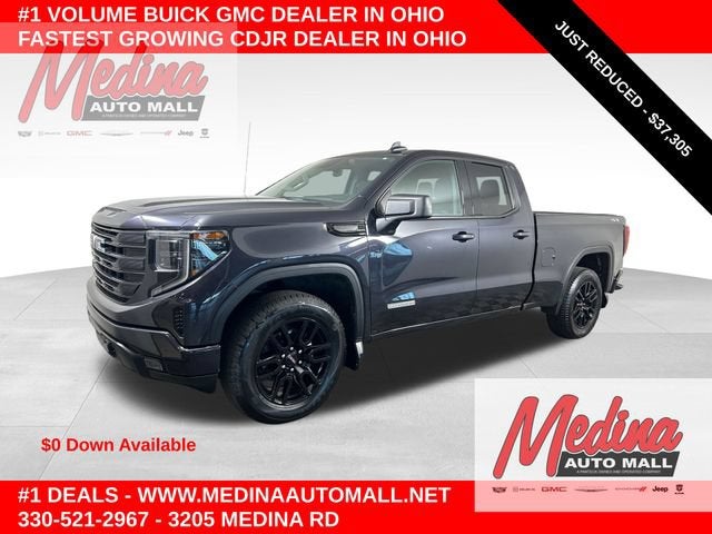 2024 GMC Sierra 1500 Elevation in Titanium Rush Metallic — front three-quarter view