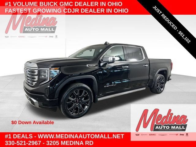 2024 GMC Sierra 1500 Denali in Onyx Black — front three-quarter view