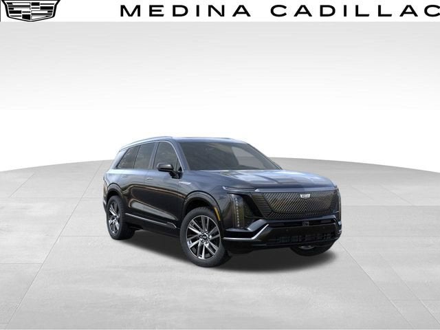 2026 Cadillac VISTIQ Luxury in Stellar Black Metallic — front three-quarter view
