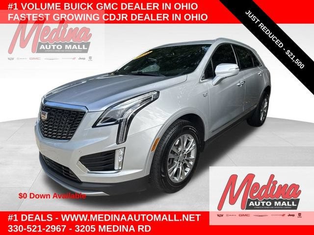 2020 Cadillac XT5 Premium Luxury AWD in Radiant Silver Metallic — front three-quarter view