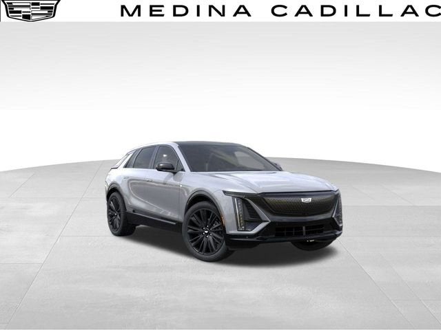 2026 Cadillac LYRIQ Sport in Argent Silver Metallic — front three-quarter view