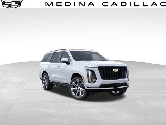 2026 Cadillac Escalade Sport in Vibrant White Tricoat — front three-quarter view