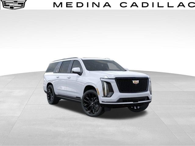 2026 Cadillac Escalade ESV Platinum Sport in Vibrant White Tricoat — front three-quarter view