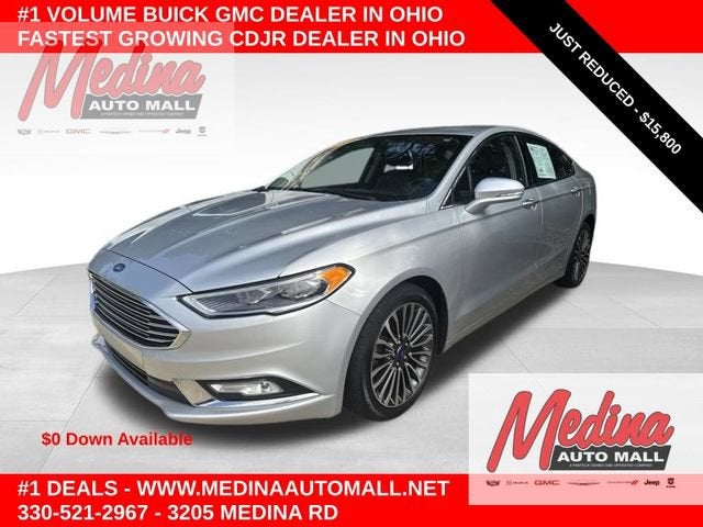 2018 Ford Fusion Titanium in Silver — front three-quarter view