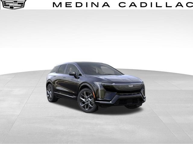 2027 Cadillac OPTIQ Luxury in Black Raven — front three-quarter view
