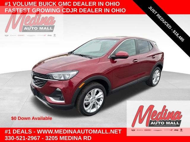 2023 Buick Encore GX Preferred in Cinnabar Metallic — front three-quarter view